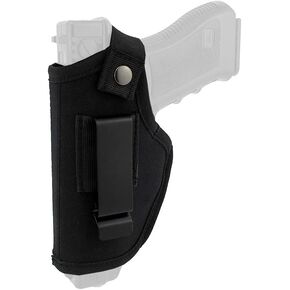 Depring Concealed Carry Holster Carry Inside or Outside The Waistband for Right and Left Hand Draw Fits Subcompact to Large Handguns Black