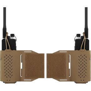 2 Pcs Tactical Cummerbund Radio Pouch Magazine Holder Carrier Front Hook & Loop Quick Release