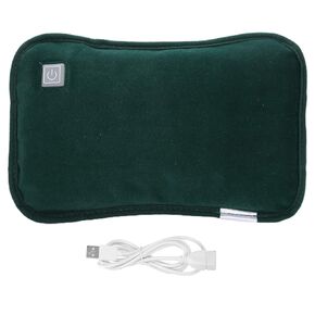 Hand Warmers Rechargeable, Reusable Electric Portable Hand Warmer Heater, Waterproof Electric Heating Pillow USB Plug‑in Handwarmer Pocket Pouch for Winter(Dark Green)