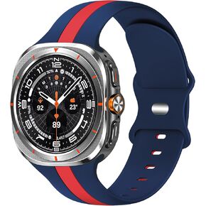 متوافق مع Samsung Galaxy Watch Ultra Bands 47mm (2024)، حزام رياضي من السيليكون الناعم قابل للتنفس للرجال والنساء in Kuwait