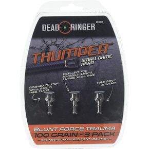 Dead Ringer Thumper Broadhead 3 Piece Bowfishing Arrow Tip with 3 Barb Grapple Points