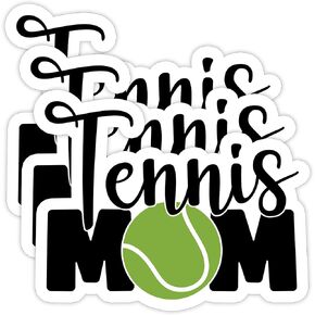 (3PCS) Tennis Coach Sticker, Tennis Stickers Decals, Tennis Sport Sticker for Tennis Coach, Waterproof Vinyl Decal for Books Laptop Phones Tumblers Water Bottles, Size 3 x 2.3 Inch