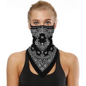 YAYOUREL Neck Gaiter Face Mask Covering Bandanas for Men Women Summer UV Face Scarf Mask Cover Facemask Balaclava Headbands