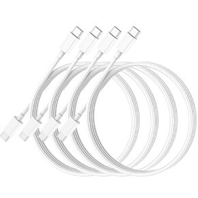 Apple USB C to USB C Charging Cable 4 Pack 10ft,60W [Apple MFi Certified] Compatible for iPhone 15/15 Pro/15 Plus/15 Pro Max New ipad Pro 12.9/11, Air 4/5, Mini 6, MacBook Air, (White)