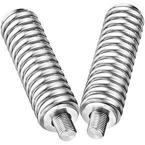 Wadoy SS-3H CB Antenna Spring Mount Heavy Duty Stainless Steel CB Springs (2PCS) fit Mobile/in-Vehicle CB Radio Antenna Mount up to 60" Long and 3/8", 24 Threads - 305311SS