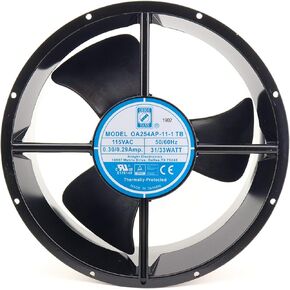 OA254AP-11-1TB | 115 VAC | 0.29 A | 254x89mm | 550 CFM | 55 dBA | 33 W | 1650 RPM