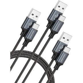 CableCreation 2 حزمة كابل USB C قصير 6 بوصة، كابل USB إلى USB C كابل شحن سريع 3A، كابل USB ذكر إلى USB C ذكر لسيارات Carplay، iPhone 15/15 Pro، بنك الطاقة، Galaxy S23، Z Flip، iPad in Kuwait