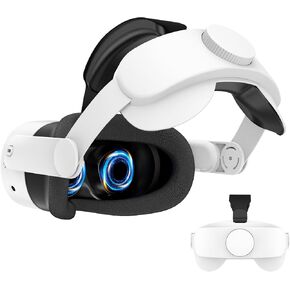 حزام الرأس لـ Meta Quest 3S: حزام سماعة رأس VR قابل للتعديل لـ Oculus Quest 3S - بديل مريح لحزام Elite - ملحقات VR متوافقة مع Quest 3S - تقليل ضغط الرأس