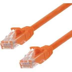 NavePoint Ethernet Patch Cable CAT6A, UTP, 24AWG, 5 Ft, 10 Pack, Orange