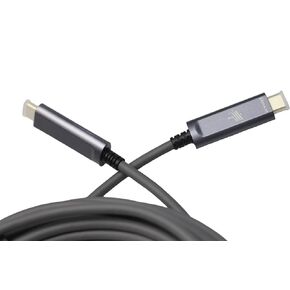 Fiber Optic USB A to USB C Cable(33ft),High Speed 10Gbps USB 3.2 Gen2 Active Optical Cable for VR, Webcam, Laptop,Camera,Projector etc,Grey