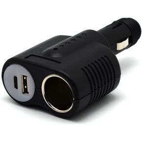 Car Phone Charger USB C 12v Splitter for Car, Cliff Top 12V Car Splitter Car Charger Adapter with PD USB-C Charger 24V/ 12V Double Car Charger Adapter Fast Charging Car Charger for All Car Devices