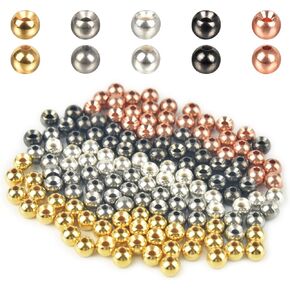 Tungsten Beads for Fly Tying, 100pcs Cyclops Tungsten Beads Nymph Head Ball for Fly Tying Materials 5 Colors 13 Sizes Beads Hook Size 1#-24#