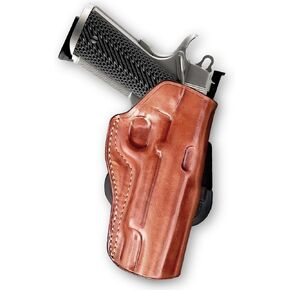 Premium Leather OWB Paddle Holster Open Top Fits, Colt 1911 9mm Without Rail 5'' inch, Right Hand Draw, Brown Color #1009#