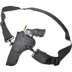 CROSSFIRE The Alaskan Low Profile Ambidextrous Shoulder or Hip/Belt Pistol Holster for Men & Women - Durable Traditional/Cross Draw Carry Handgun Holster - Black