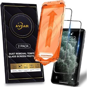 2 Pack for iPhone 16 Pro Max Screen Protector, [Automatic Dust Removal] [Drop Protection] 9H Full Screen Tempered Glass for iPhone 16 Promax 6.9" Bubble Free, Scratch Resistant, Case Friendly