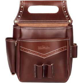TOURBON Leather Ammo Holder Bag Waist Shotgun Shell Pouch for Sporting Clays Trap Skeet Shooting (Ammo Pouch)