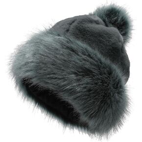 LA CARRIE Women's Faux Fur Hat Russian Cossack Pompom Cap for Winter Ski Snow