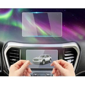 Tempered Glass Screen Protector Foil Compatible with 2023 2022 2021-2017 GMC Acadia SLE/SLT/AT4/Denali 8 Inch Radio Display Touchscreen Cover Accessories Protective Film 9H Anti-Fingerprint