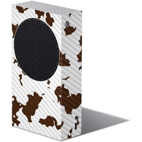 MightySkins Carbon Fiber Skin Compatible with Xbox Series S - Brown Cow | Protective, Durable Textured Carbon Fiber Finish | Easy to Apply, Remove, and Change Styles | Made in The USA