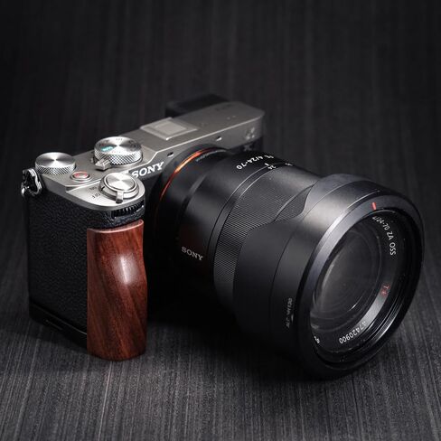 Camera Dedicated Grip · Retro Solid Wood L Shaped Handle for Sony A7C2 A7CR Alpha 7C2R 7C2 · Built-in Arca Quick Release Plate+1/4 in Threaded Hole+Hand Strap Hole (African Blackwood Black) in Saudi Arabia