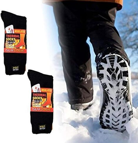 Men's Thermal Socks - Insulated Warmth for Cold Weather Comfort, Pack of 2, All Colors and Styles in Saudi Arabia