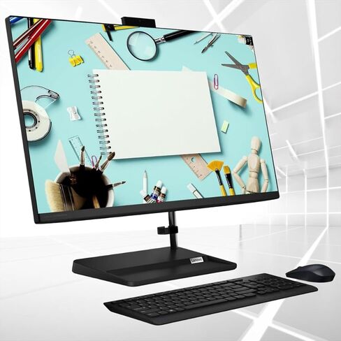 Lenovo IdeaCentre AIO 3 All-in-One, 27" FHD Touchscreen, AMD Ryzen 5 7530U Processor (Beats i7-11700H), 32GB RAM, 1TB SSD, RJ45, HDMI, Wi-Fi 6, Wireless KB & Mouse, Windows 11 Pro in Saudi Arabia