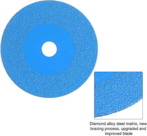 HARFINGTON Glass Cutting Disc 80x16x1.2mm Ultra-Thin Diamond Saw Blade Cutting Disc Tiles 80-Girt Tiles Cutting Wheel for Angle Grinder Smooth Cutting Grinding of Glass Crystal Ceramic, Blue in Saudi Arabia