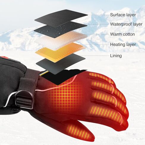 SAVIOR HEAT Heated Gloves for Men and Women Heated Warm Gloves Rechargeable Battery Gloves Heated Gloves Winter Skiing, Camping, Hiking, Arthritis can be Used (S81B, XS-1) in Saudi Arabia