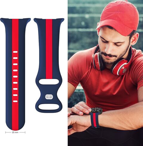 متوافق مع Samsung Galaxy Watch Ultra Bands 47mm (2024)، حزام رياضي من السيليكون الناعم قابل للتنفس للرجال والنساء in Kuwait