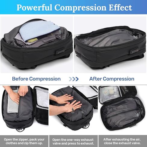 Airback Backpack,Vacpack Backpack Travel,60L Expandable Travel Backpack,Carry on Backpack with Airbag,Vacuum backpack Water Resistant & TSA Anti Theft. in Saudi Arabia