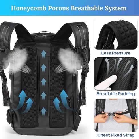 Airback Backpack,Vacpack Backpack Travel,60L Expandable Travel Backpack,Carry on Backpack with Airbag,Vacuum backpack Water Resistant & TSA Anti Theft. in Saudi Arabia