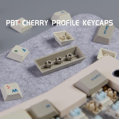 CIDOO ABM066 Alice Keyboard لوحة مفاتيح ميكانيكية قابلة للتبديل السريع RGB لوحة مفاتيح لاسلكية مخصصة للألعاب مع مفاتيح خطية صامتة عبر مقبض حجم قابل للبرمجة لـ Win/Mac/iOS (Retro 9009 Gray Keycaps) in Kuwait