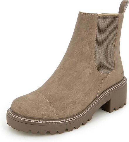 JBU Women's Reed Fashion Comfort Inside Zipper Water Resistant Chelsea Boot, Grey, 8 in Saudi Arabia