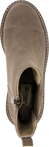 JBU Women's Reed Fashion Comfort Inside Zipper Water Resistant Chelsea Boot, Grey, 8 in Saudi Arabia
