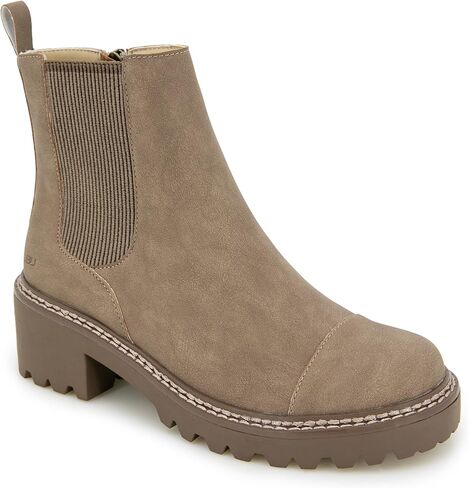 JBU Women's Reed Fashion Comfort Inside Zipper Water Resistant Chelsea Boot, Grey, 8 in Saudi Arabia