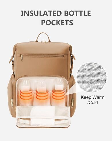 CEI-CEI Neoprene Diaper Bag Backpack with Changing Pad, Large Newborn Baby Maternity Bags Travel Tote with Insulated in Kuwait