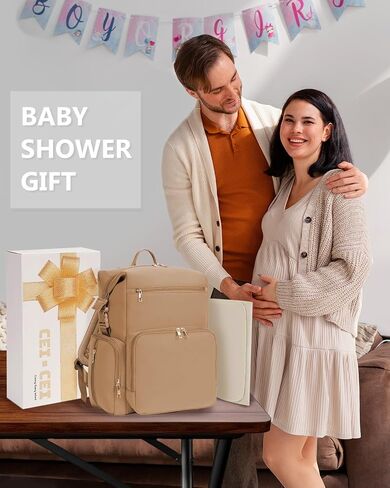 CEI-CEI Neoprene Diaper Bag Backpack with Changing Pad, Large Newborn Baby Maternity Bags Travel Tote with Insulated in Kuwait