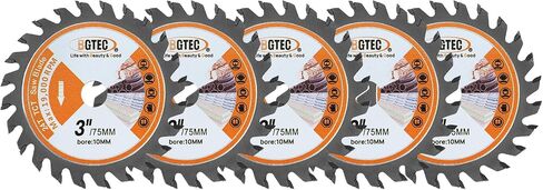 TCT Carbide Wood Saw Blade - BGTEC Wood Cutting Wheel 3 PCS 3"/75mm 24T with 10mm Arbor for Angle Grinder to Cutting Wood Plastic in Kuwait