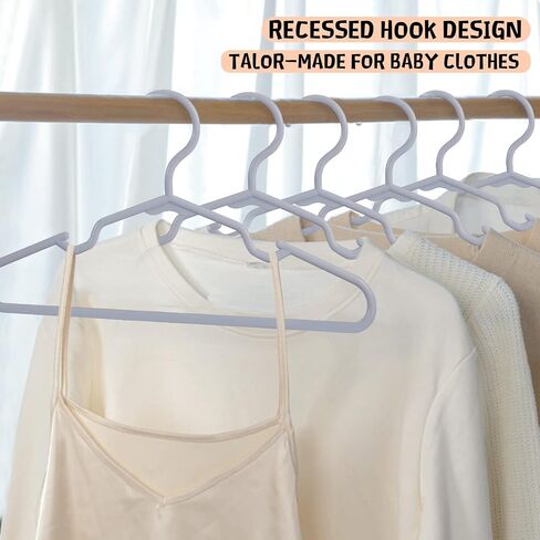 Baby Hangers for Closet - 11.4 Inch 100 Pack Plastic Kids Hangers - Children Hangers & Infant Hangers & Toddler Hangers for Clothes (White) in Saudi Arabia