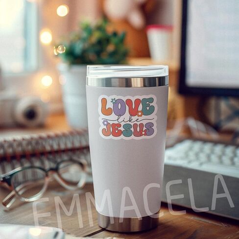 (3PCS) Love Like Jesus Sticker for Christian, Jesus Lovers, God Lovers, Prayers, Faith Stickers for Books Laptops Tumblers Water Bottles Cups Kindles, Waterproof Vinyl Stickers Decals 3'' x 2.3 " in Kuwait