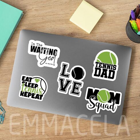 (3PCS) Tennis Coach Sticker, Tennis Stickers Decals, Tennis Sport Sticker for Tennis Coach, Waterproof Vinyl Decal for Books Laptop Phones Tumblers Water Bottles, Size 3 x 2.3 Inch in Kuwait