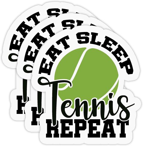 (3PCS) Tennis Coach Sticker, Tennis Stickers Decals, Tennis Sport Sticker for Tennis Coach, Waterproof Vinyl Decal for Books Laptop Phones Tumblers Water Bottles, Size 3 x 2.3 Inch in Kuwait