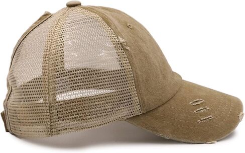 ProMindFun Womens Pony Hat High Ponytail Baseball Cap Girls Messy Bun Caps Camouflage Trucker Bad Hair Day Adjustable Dad Hat in Kuwait