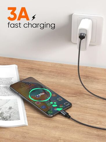 CableCreation 2 حزمة كابل USB C قصير 6 بوصة، كابل USB إلى USB C كابل شحن سريع 3A، كابل USB ذكر إلى USB C ذكر لسيارات Carplay، iPhone 15/15 Pro، بنك الطاقة، Galaxy S23، Z Flip، iPad in Kuwait