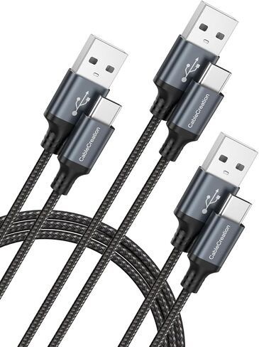 CableCreation 2 حزمة كابل USB C قصير 6 بوصة، كابل USB إلى USB C كابل شحن سريع 3A، كابل USB ذكر إلى USB C ذكر لسيارات Carplay، iPhone 15/15 Pro، بنك الطاقة، Galaxy S23، Z Flip، iPad in Kuwait