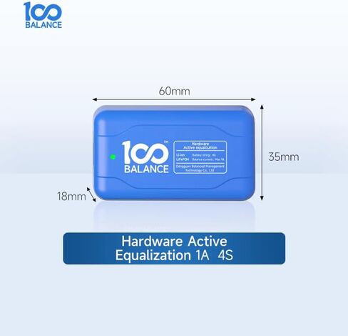 100Balance Hardware 1A Active Balancer 4S Equalizer for Lifepo4 or Li-ion Lithium Battery Group BMS Energy Transfer Board with Blue ABS Case in Saudi Arabia