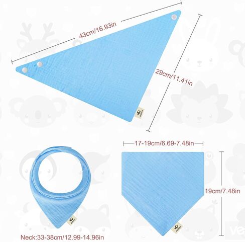 BEBOAN Baby Muslin Bibs 0-3,6-12 Months, 8-Pack Cotton Drool Bibs for Baby Girl, Bandana Baby Bibs for Drooling and Teething, Feeding Bib with Light Fabric for Toddle Infant Newborn (Pink) in Saudi Arabia