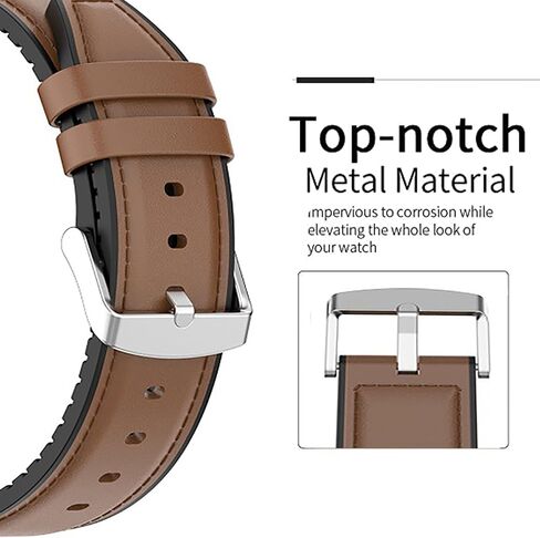 GTX13, GTX12 Smart Watches Band, Lamshaw 22mm Leather Silicone Breathable Replacement Smartwatch Strap Wristband Compatible for Fitpolo GTX12, ENOMIR GTX12, Tensky GTX12, uaue T60, QXQ T60, QCOQ T60 Smart Watches in Saudi Arabia