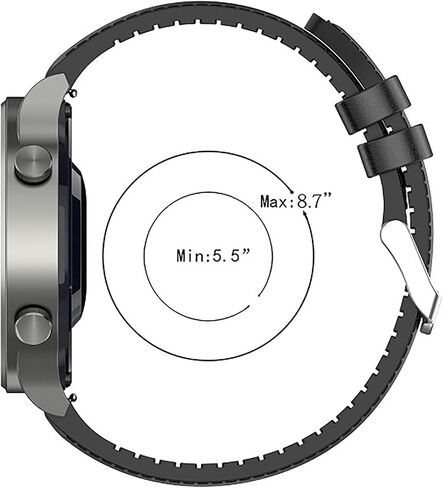 GTX13, GTX12 Smart Watches Band, Lamshaw 22mm Leather Silicone Breathable Replacement Smartwatch Strap Wristband Compatible for Fitpolo GTX12, ENOMIR GTX12, Tensky GTX12, uaue T60, QXQ T60, QCOQ T60 Smart Watches in Saudi Arabia