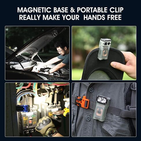 WUBEN X3 EDC Keychain Flashlight with Rechargeable Charging Box 180 Degree Rotating Head Mini Flashlight Ip65 Waterproof Magnet Pocket Flashlight 10 Mode Type-C Lanyard for Camping, Outdoor, Gift in Saudi Arabia